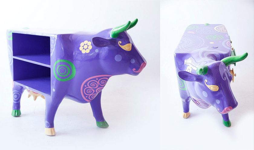 圣穆卡Santa Mucca 服飾品牌奶牛造型商品展示柜設(shè)計(jì)