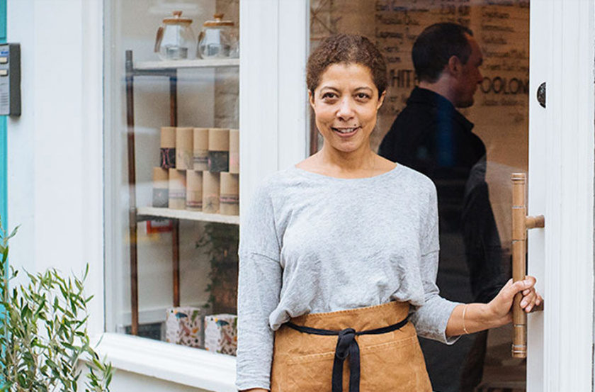 Tiosk茶飲餐飲品牌形象設計，水墨線條畫風格