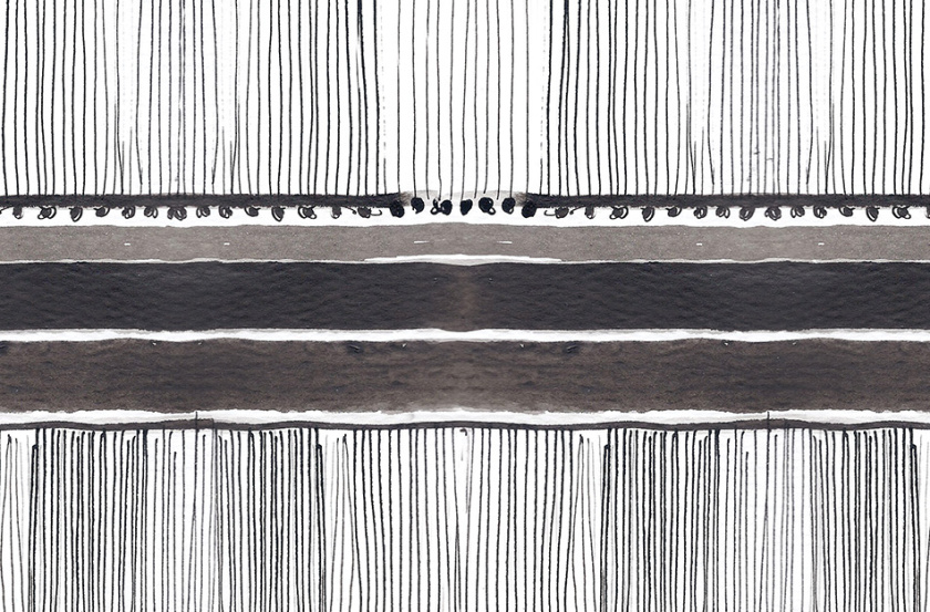 Tiosk茶飲餐飲品牌形象設計，水墨線條畫風格