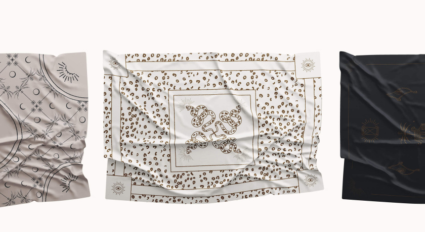 Trove 家具品牌logo設計。由豹+棕櫚樹+鑰匙組合而成