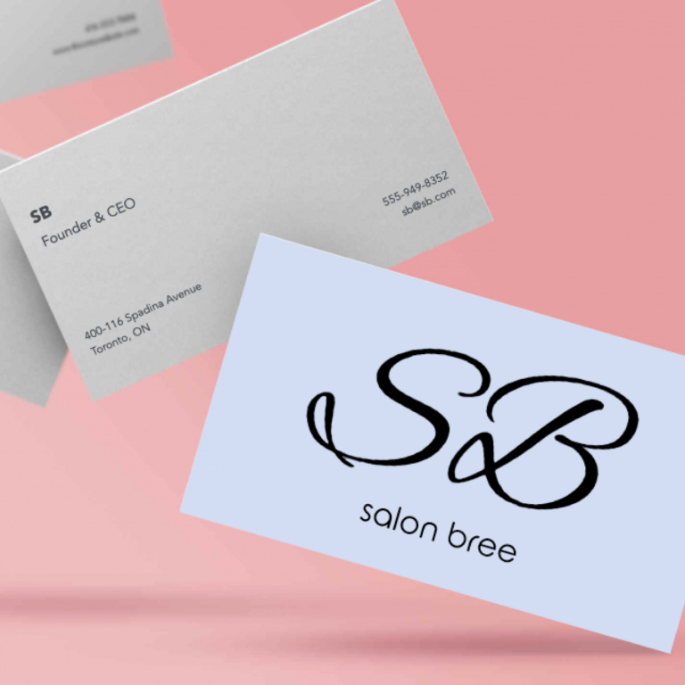 Looka的會標標志名片設計