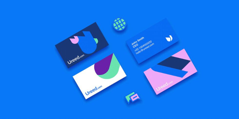ureed 在線服務市場平臺網站品牌logo設計vi設計，互聯網科技風格