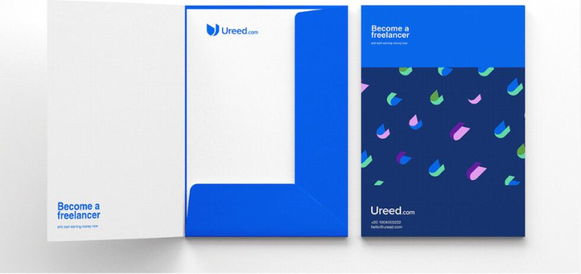ureed 在線服務市場平臺網站品牌logo設計vi設計，互聯網科技風格