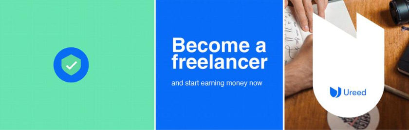 ureed 在線服務市場平臺網站品牌logo設計vi設計，互聯網科技風格