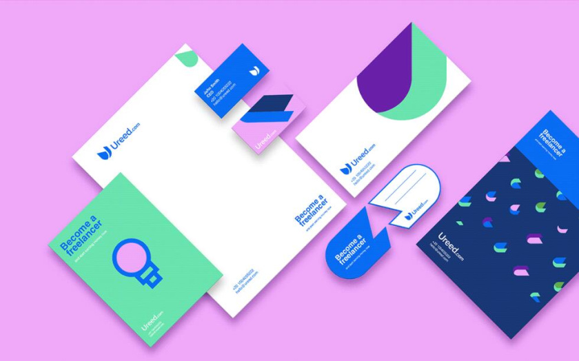 ureed 在線服務市場平臺網站品牌logo設計vi設計，互聯網科技風格
