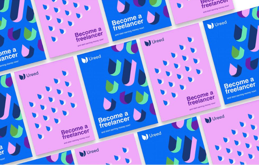 ureed 在線服務市場平臺網站品牌logo設計vi設計，互聯網科技風格