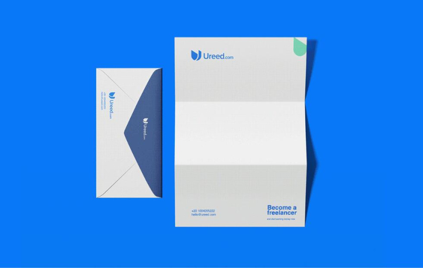 ureed 在線服務市場平臺網站品牌logo設計vi設計，互聯網科技風格