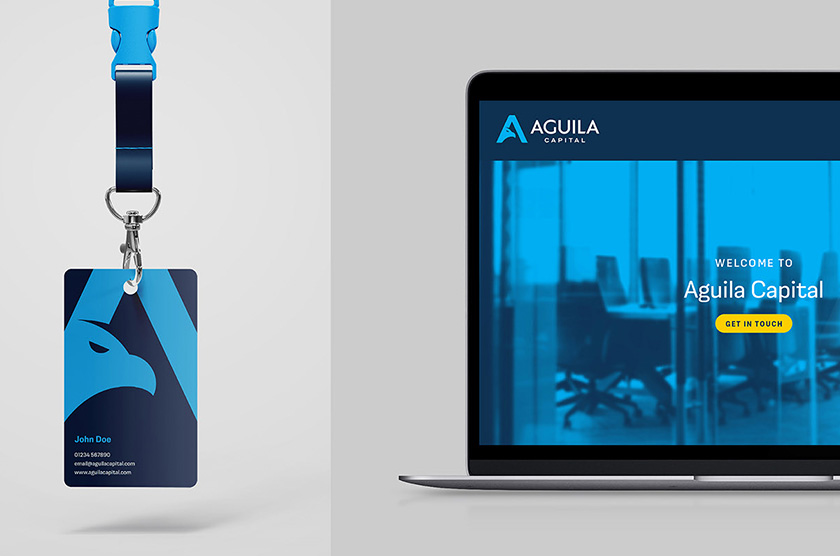 Aguila Capital 巴西對沖基金logo設(shè)計(jì)“字母A+鳥”與品牌視覺形象設(shè)計(jì)