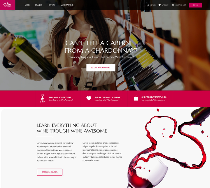 紅色可以喚醒激情-暖色調網站設計