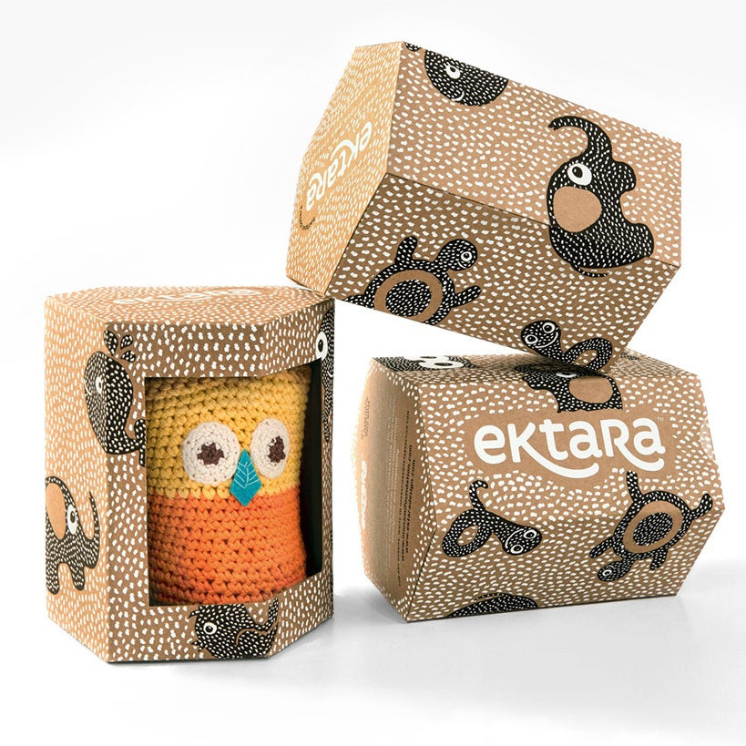 土黃色調(diào)包裝設(shè)計(jì)，一種輕松而不平衡的模式可以走很長的路。