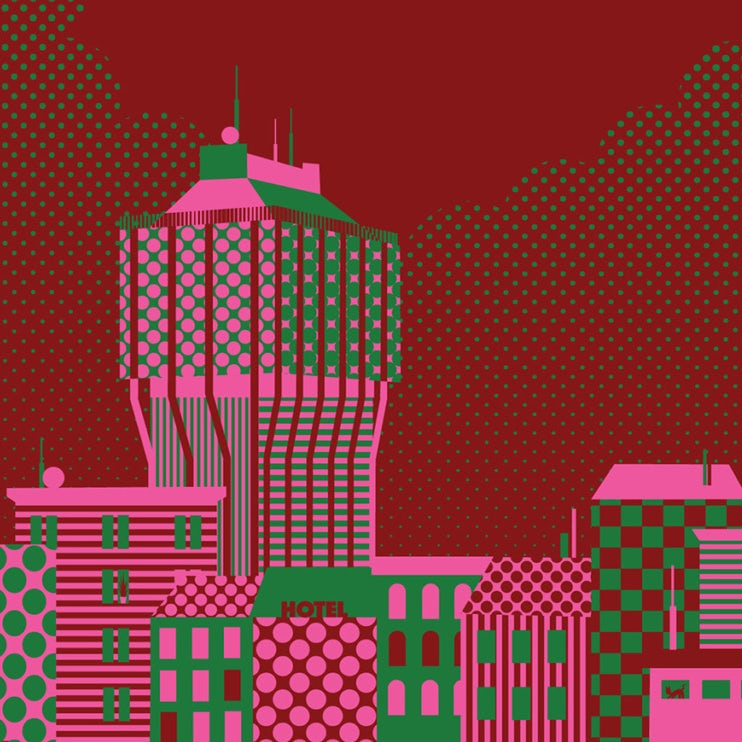 大膽的對(duì)比色，注意充滿活力的圖案如何形成動(dòng)態(tài)對(duì)比