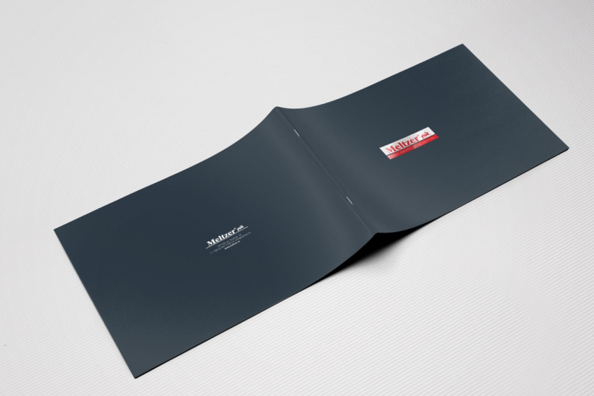 Meltzer家具公司手冊設計，簡約紅黑風格