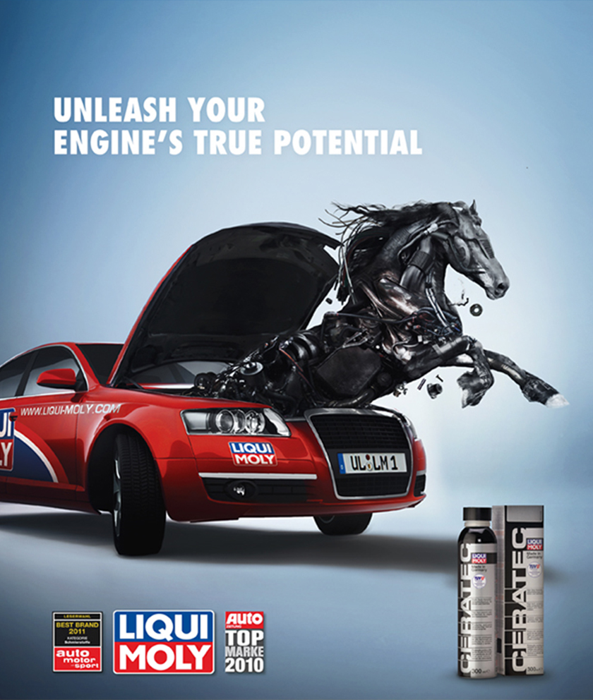 LIQUIMOLY 力魔汽車養護品潤滑油包裝設計風格一覽