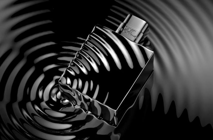 大衛(wèi)·貝克漢姆水波紋圖案香水瓶型設計與身體護理產(chǎn)品包裝設計