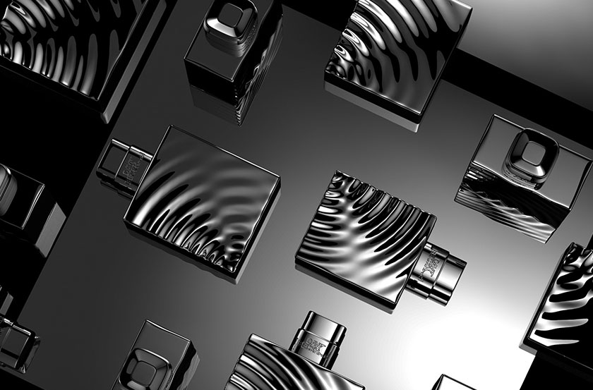 大衛(wèi)·貝克漢姆水波紋圖案香水瓶型設計包裝設計