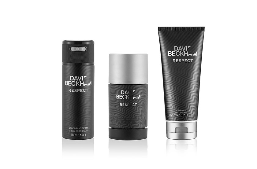 大衛(wèi)·貝克漢姆水波紋圖案身體護理產(chǎn)品包裝設計