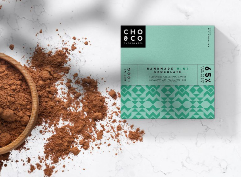 Choi＆co 巧克力包裝設計“幾何底紋圖案”
