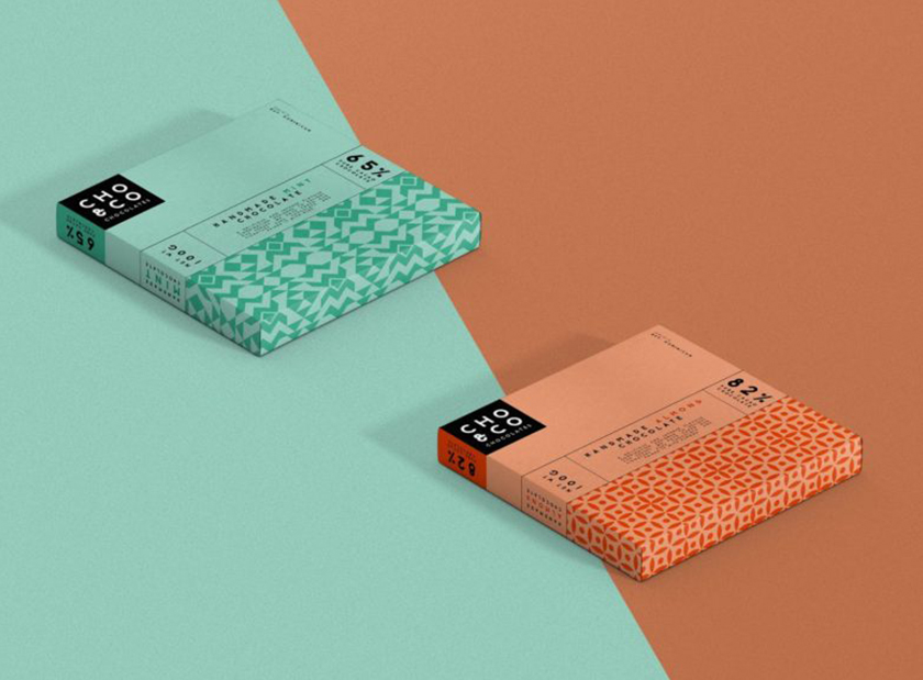 Choi＆co 巧克力包裝設計“幾何底紋圖案”