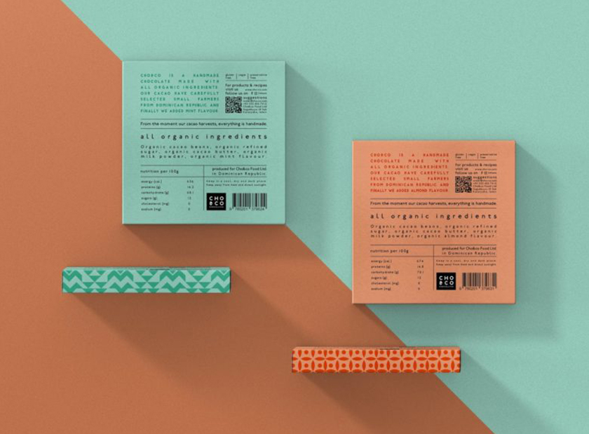 Choi＆co 巧克力包裝設計“幾何底紋圖案”
