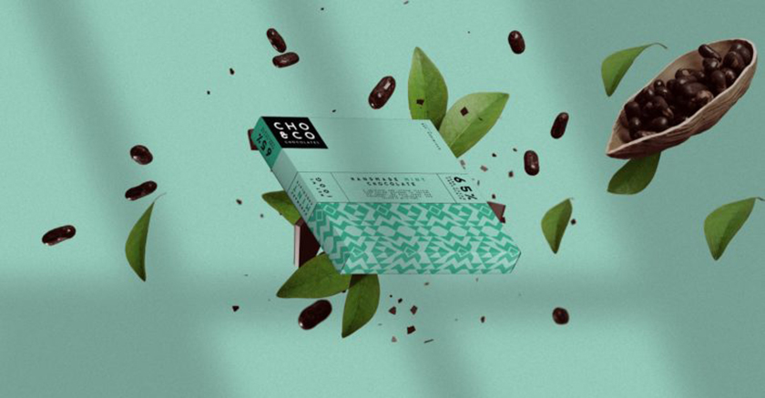 Choi＆co 巧克力包裝設計“幾何底紋圖案”