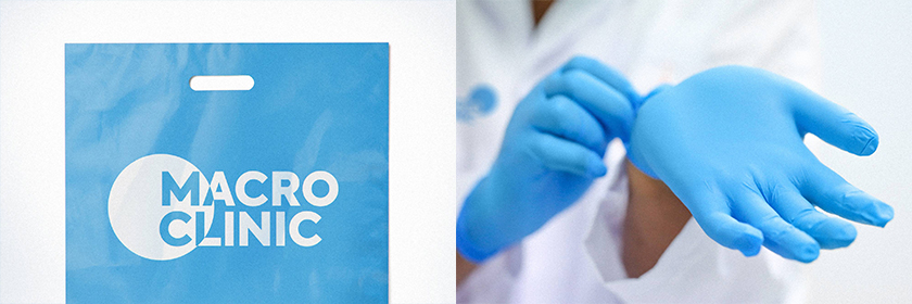 Macro Clinic連鎖醫療診所醫院圓形顯微鏡風格品牌形象設計logo設計與品牌全案策劃塑造