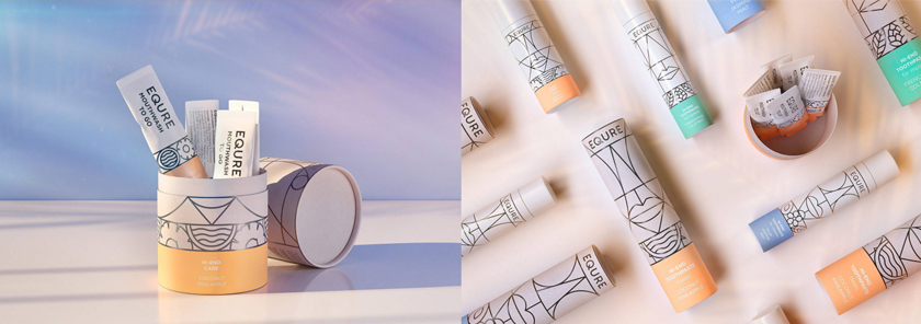 EQURE 牙膏與口腔牙齒護理產品品牌形象策劃與包裝設計，源于線條裝飾藝術風格