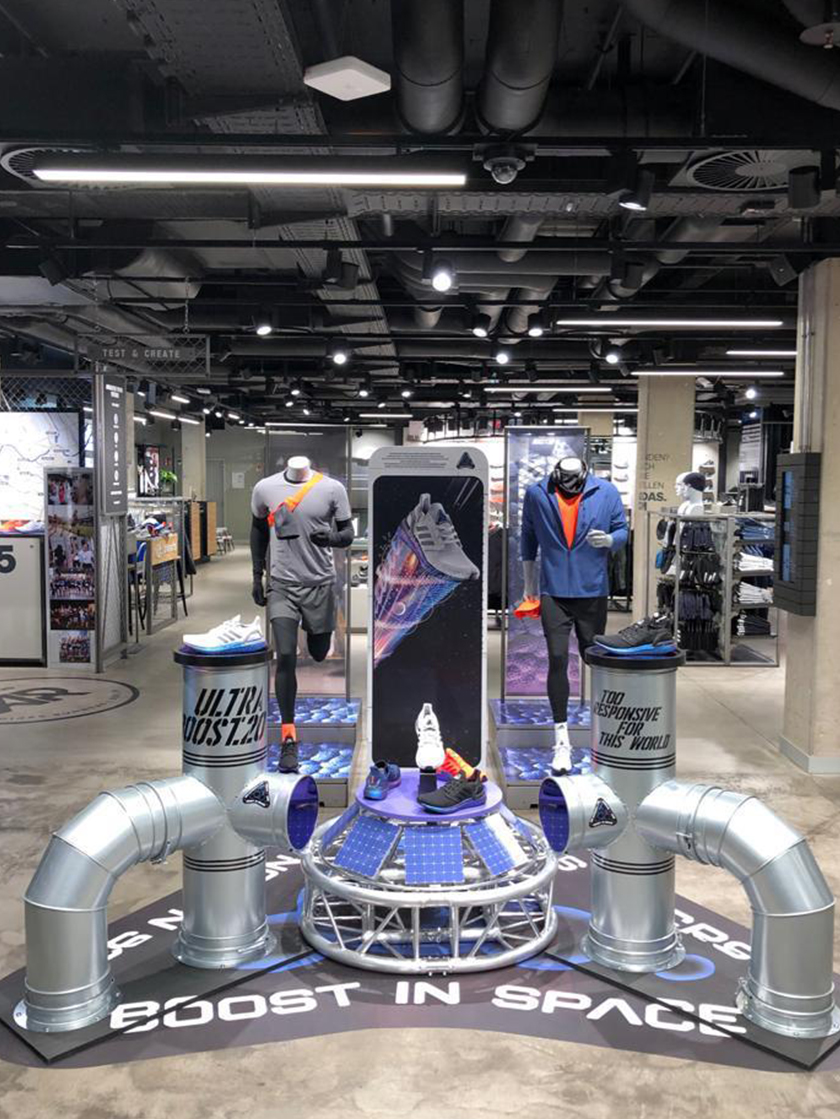 adidas UltraBoost 20 體育用品店鋪空間設計，如何以引人入勝的品牌體驗征服世界