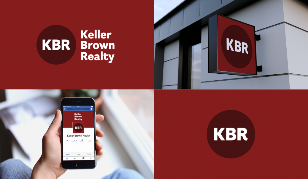 凱勒布朗房地產圓形logo樣機