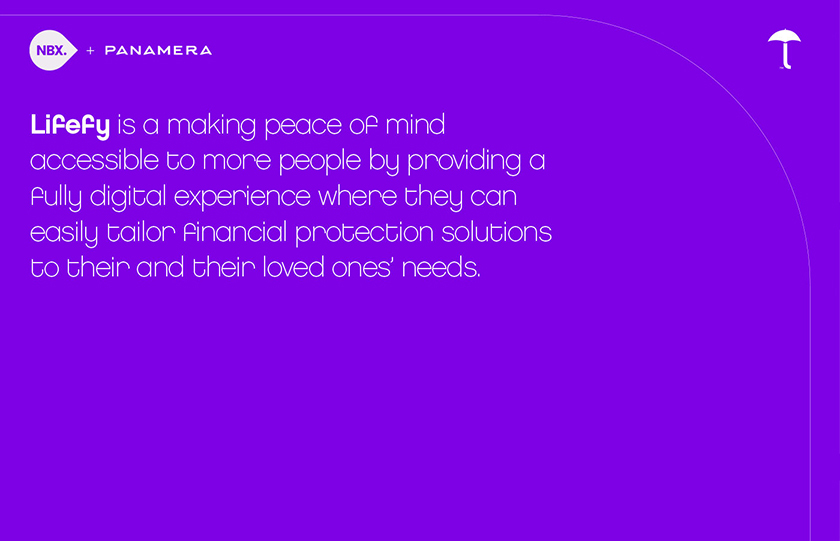 lifefy在線保險品牌logo設計，傘元素+字母L