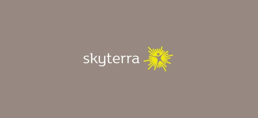 SKYTERRA健康減肥養生中心品牌形象重塑-logo設計，活力射線+人體元素