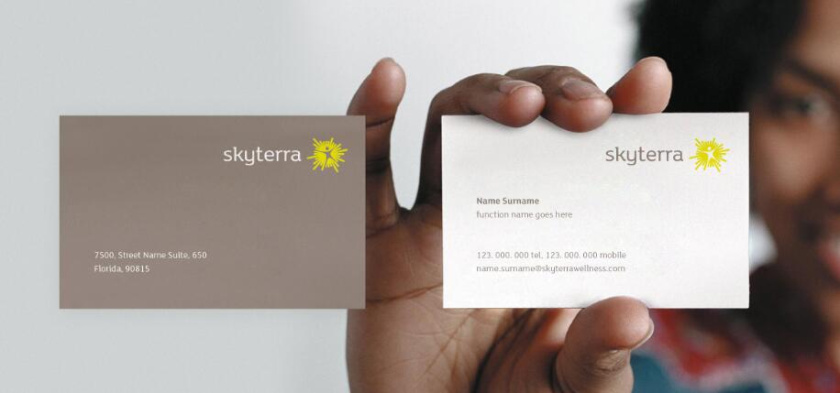 SKYTERRA健康減肥養(yǎng)生中心品牌形象重塑-logo設(shè)計(jì)vi設(shè)計(jì)，活力射線+人體元素