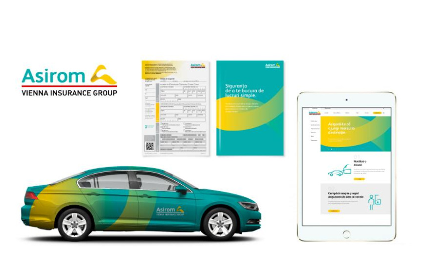 阿西羅姆保險公司品牌重塑定位與logo形象vi設(shè)計，源自雕塑的字母a元素