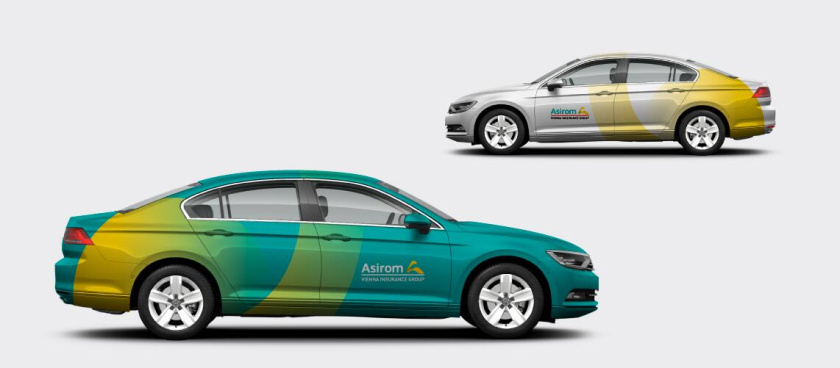 阿西羅姆保險公司品牌重塑定位與logo形象vi設(shè)計，源自雕塑的字母a元素