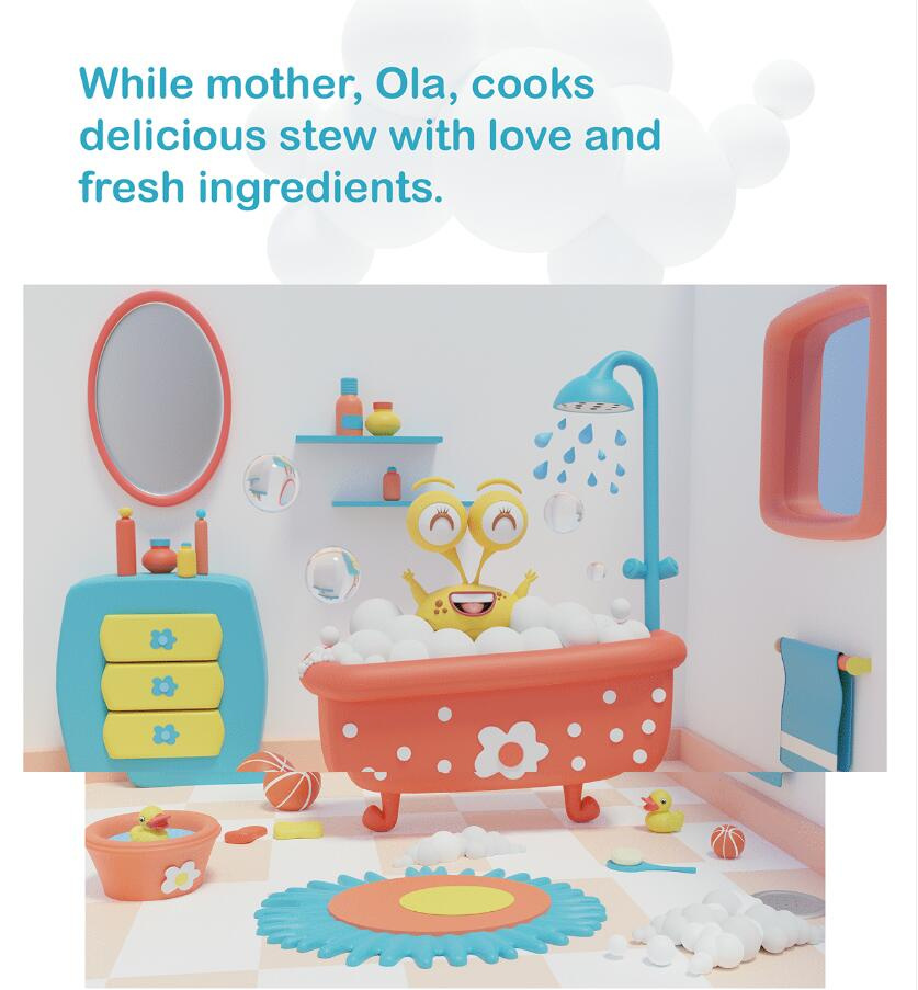 Eyoo family 蜜蜂人家族3D吉祥物設計及場景畫面設計