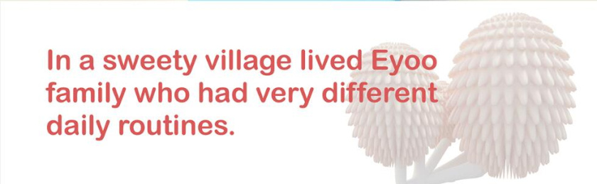 Eyoo family 蜜蜂人家族3D吉祥物設計及場景畫面設計