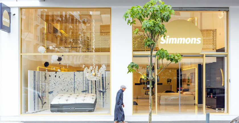 SIMMONS席夢思sunrise日出系列床墊品牌形象設計-專賣店空間設計