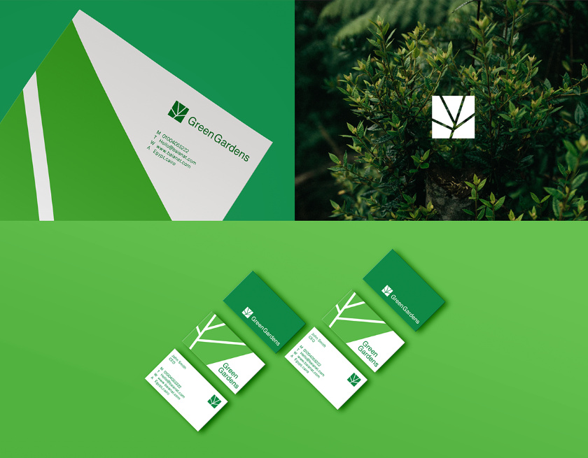 GreenGardens 綠色園林品牌形象設計-logo/vi