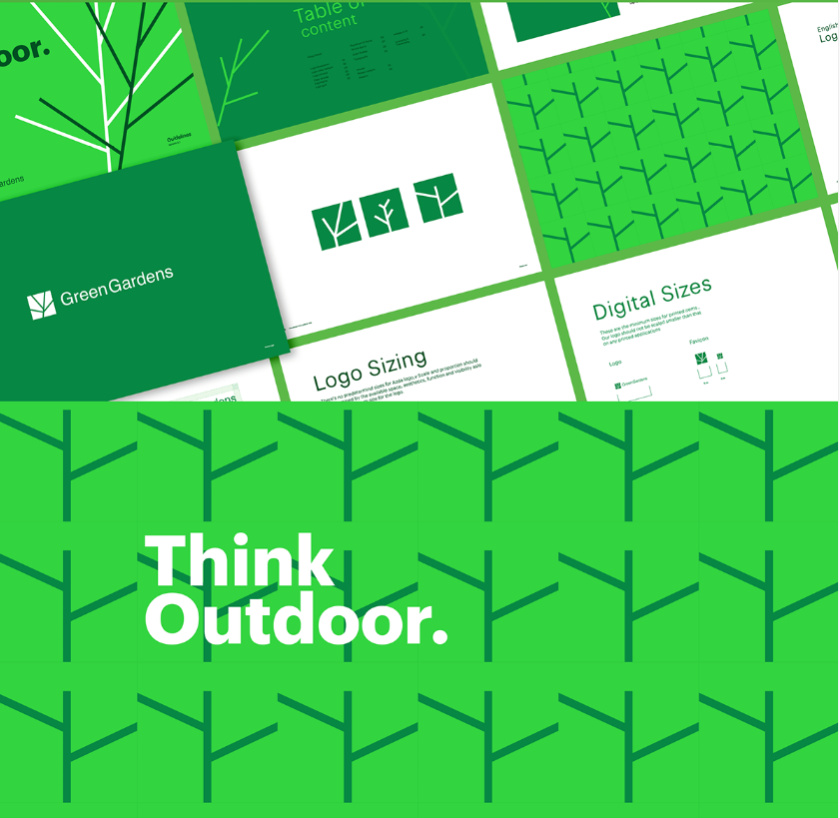 GreenGardens 綠色園林品牌形象設計-logo/vi