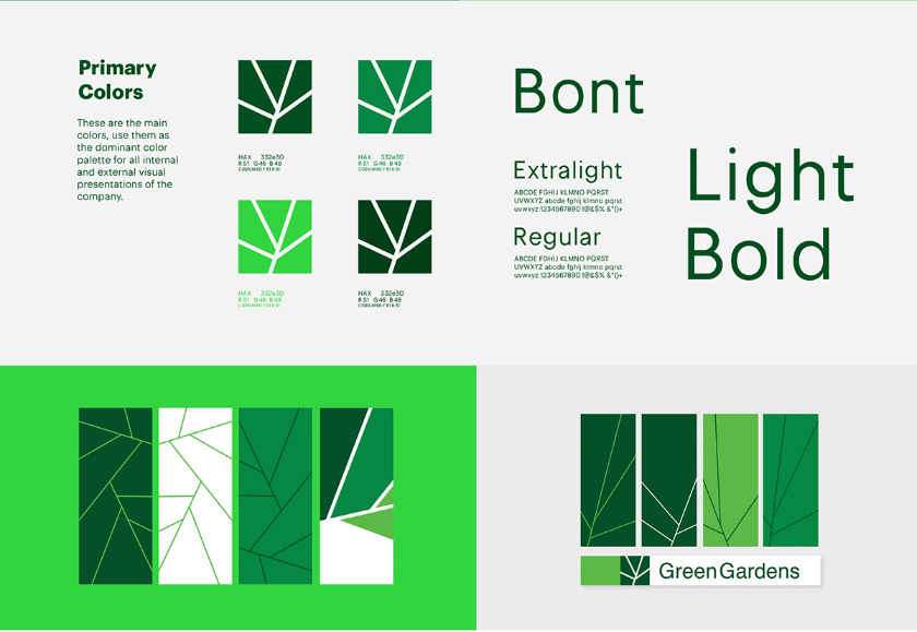 GreenGardens 綠色園林品牌形象設計-logo/vi