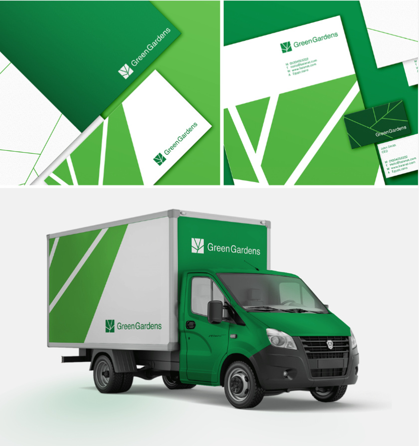 GreenGardens 綠色園林品牌形象設計-logo/vi
