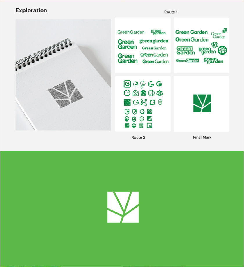 GreenGardens 綠色園林品牌形象設計-logo/vi