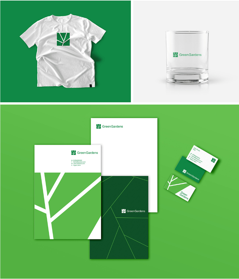 GreenGardens 綠色園林品牌形象設計-logo/vi