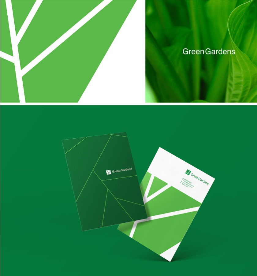 GreenGardens 綠色園林品牌形象設計-logo/vi