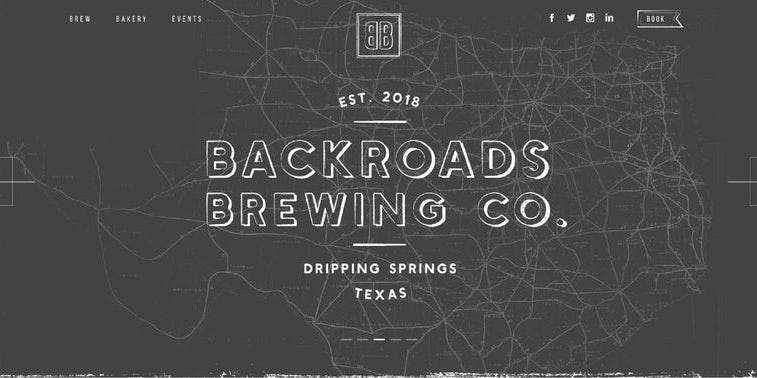 幽靈字母-Backroads Brewing Co.網(wǎng)頁設(shè)計(jì)