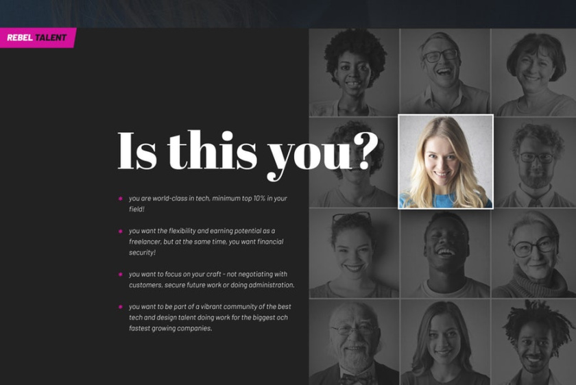 引人注目的襯線-Rebel Talent網(wǎng)頁設(shè)計(jì)
