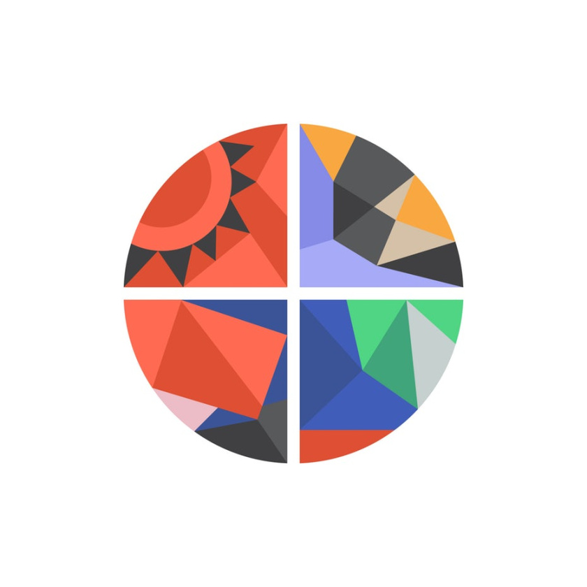 友好的幾何圖案-Instagram徽標(biāo)logo設(shè)計(jì)