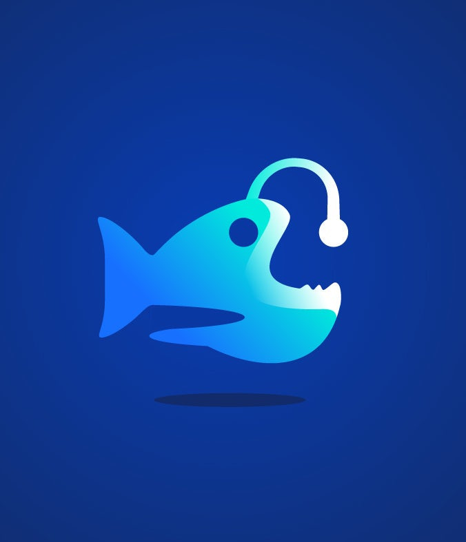 抽象魚徽標標志設計