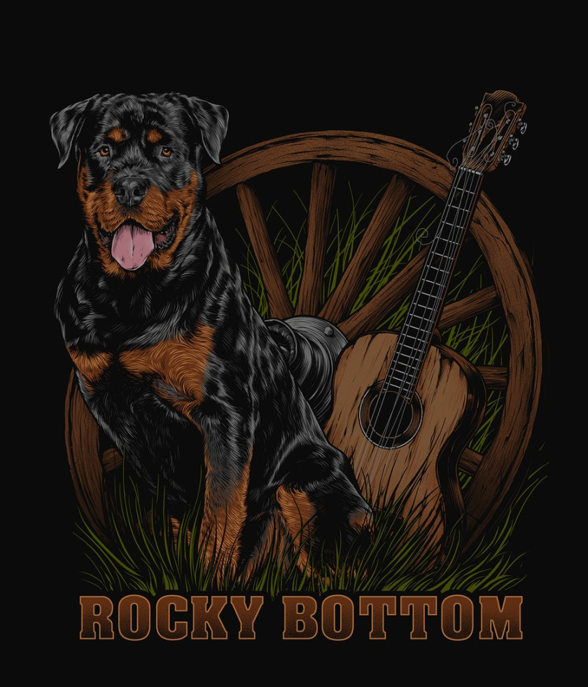 巖石底部狗圖像標志設計