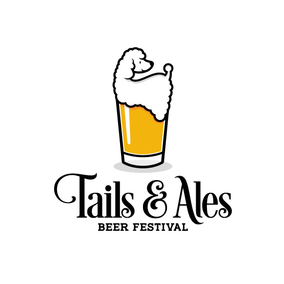 貴賓犬酒杯標志設計