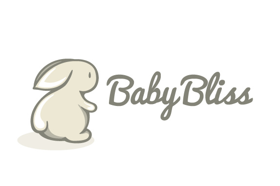 BabyBliss兔子徽標標志設計